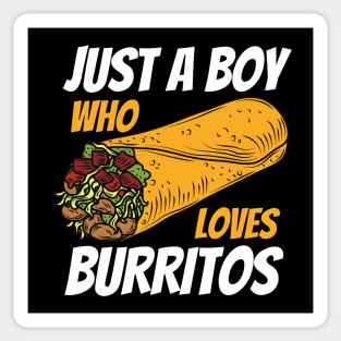 Just A Boy Who Loves Burritos Sticker